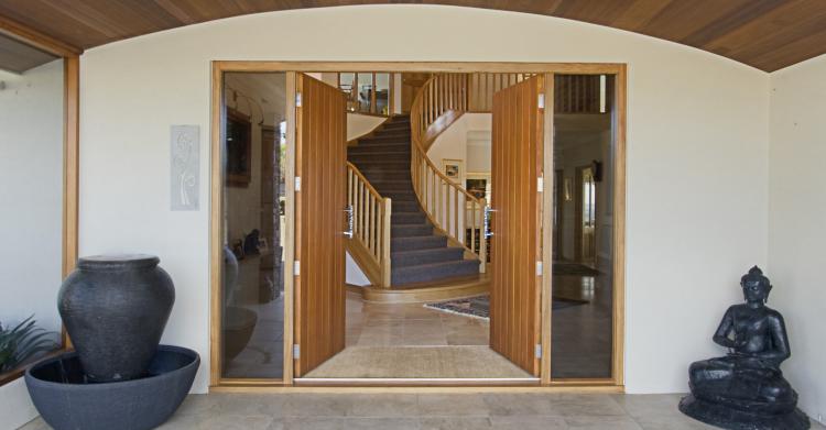 The stylish entrance to this magnificent home